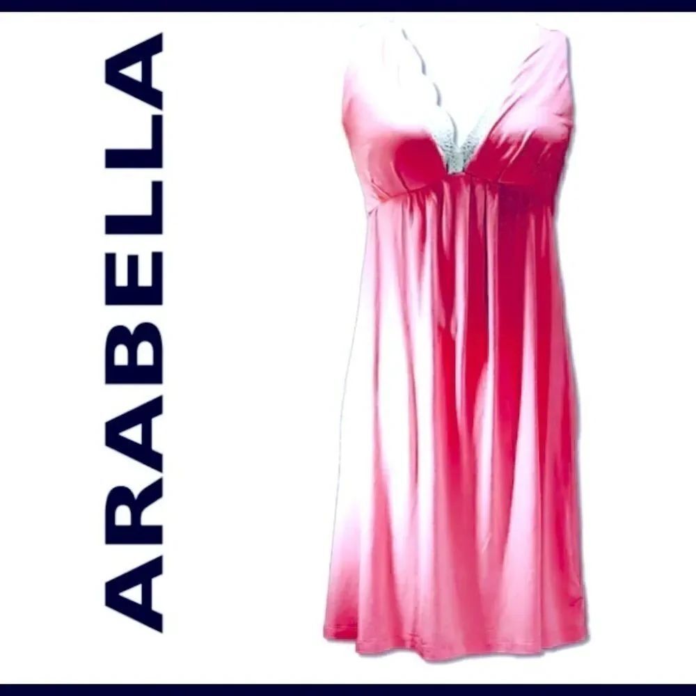 🌺Arebella Salmon pink Chemise Smooth soft lace